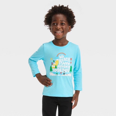 Toddler Boys' Long Sleeve Reach New Heights Together Graphic T