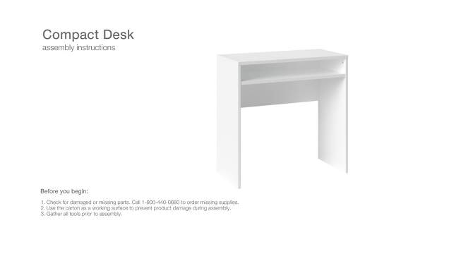 Compact Desk White - Room Essentials&#8482;, 2 of 7, play video