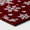 Christmas Snowflakes Flocked Doormat Red - Wondershop™ - 3 of 4