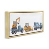 Stupell Industries Construction Vehicles Driving Illustration Floating Frame Canvas Art - 2 of 4