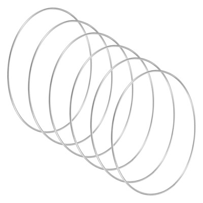 Unique Bargains Metal Electroplated Durable Multipurpose Craft Hoop 6 Pcs