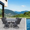 Courtyard Casual Santa Fe 5 pc 48" Round Dining Set with Sling Swivel Rockers  Includes one Round table and 4 Sling Swivel Rockers - 2 of 4