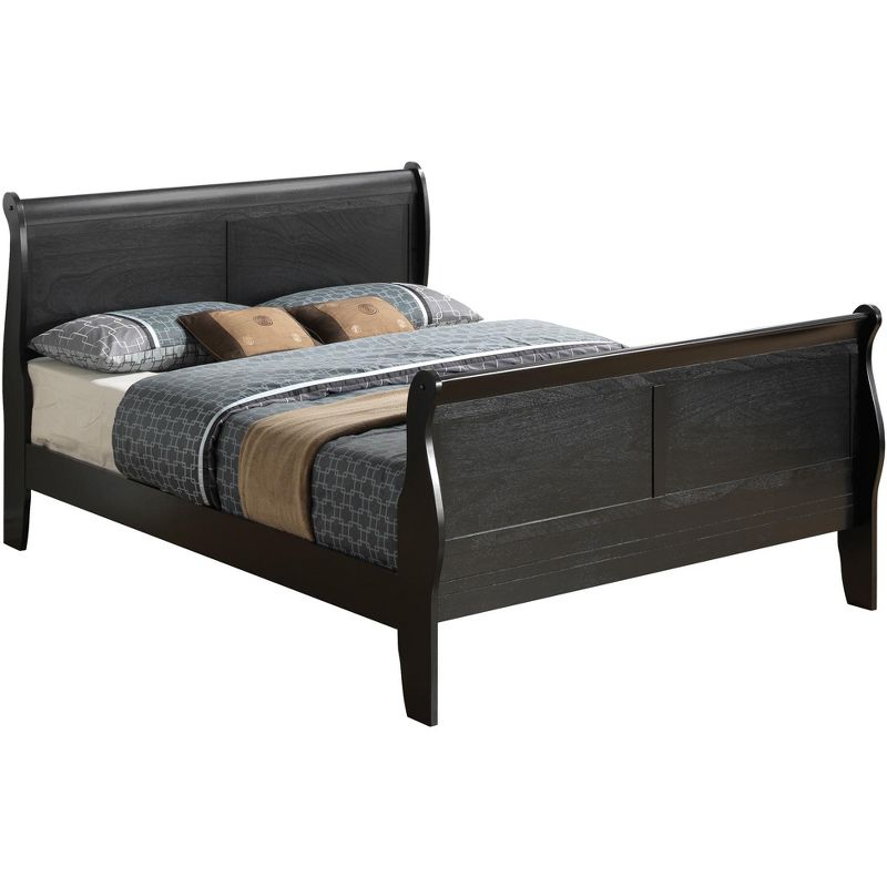 Passion Furniture Louis Philippe Full Sleigh Bed with High Footboard, 2 of 4