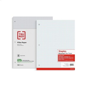 Sustainable Earth Filler Paper 8 1/2" x 11" Graph Ruled 100 Sheets TR25139M/25139 - 1 of 4