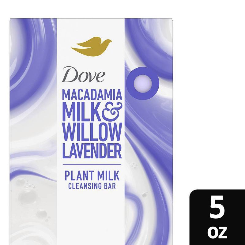 Dove Beauty Plant Based Bar Soap - Macadamia Milk &#38; Willow Lavender - 5oz, 1 of 14