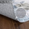 Acekool 5x7 Machine Washable Abstract Geometric Area Rug, Non-Slip, Low Pile, Non-Shedding Brown Carpet for Living Room, Bedroom - 4 of 4
