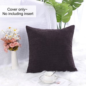 PiccoCasa Luxury Corduroy Corn Striped Cushion Soft Throw Pillow Case - 1 of 4