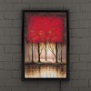 Trademark Fine Art-Masters Fine Art 'Serenade in Red' Floating Brushed Aluminum Art - 4 of 4