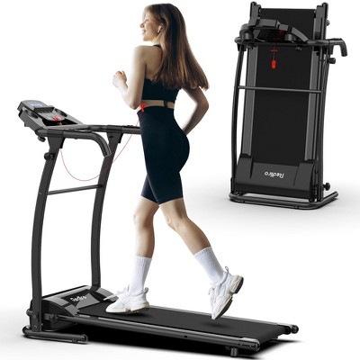 REDLIRO Folding Treadmills for Home Electric Walking Machine with Heart Rate Sensor LCD Display 220lbs 2HP, Black