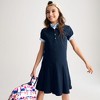 Lands' End School Uniform Kids Short Sleeve Mesh Pleated Polo Dress - 3 of 4