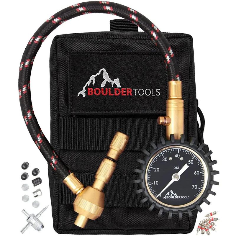 Boulder Tools Rapid Tire Deflator & Molle Pouch, Black, 1 of 5