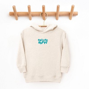 The Juniper Shop Embroidered Choose Happy Smiley Face Toddler Graphic Hoodie - 1 of 3