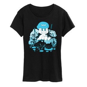 Women's - Pokémon - Quaxly Pond Scene Short Sleeve Graphic T-Shirt - 1 of 4