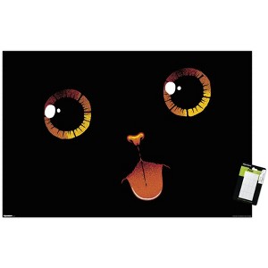 Trends International Tobe Fonseca - Black Cat Minimalist Tongue Unframed Wall Poster Prints - 1 of 4