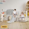 10 in 1 Toddler Slide, Age 1-3 with Swing, Basketball Hoop and Telescope, Kid Slide for Toddlers, Indoor Outdoor Toddler Playset Toddler Playground - 2 of 4