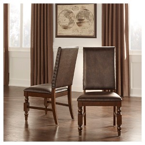 Set of 2 Fitzgerald Nailhead Accent Side Dining Chair - Inspire Q - 1 of 4