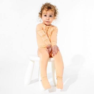 Bellabu Bear Baby Peach Fuzz Bamboo Convertible Footie