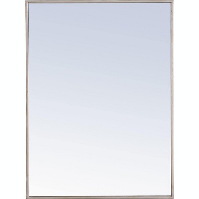 Elegant Lighting Metal frame Rectangle Mirror 24 inch Silver