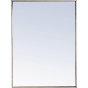 Elegant Lighting Metal frame Rectangle Mirror 24 inch Silver - 1 of 4