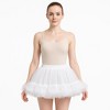Malco Modes Women’s Tutu Mini Skirt – Fluffy Layered Ballet Underskirt for Carnival, Festival, Rave, Dance, and Costume Wear – Ivory - 2 of 4