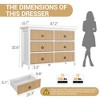 Dresser with 6 Fluted Drawers Panel, Wide Modern Chest of Drawers with Deep Drawers - 3 of 4