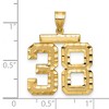 Black Bow Jewelry 14k Yellow Gold, Varsity Collection, Large D/C Pendant Number 38 - 2 of 3