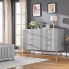 Fluted 8-Drawer Double Dresser, Modern Wide Storage Chest with Deep Drawers & Spacious Top, Wooden Organizer for Bedroom, Living Room, Hallway - 3 of 4