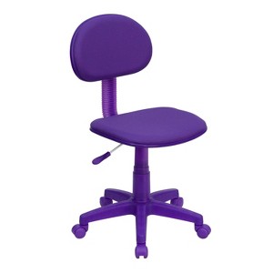 Purple Fabric Ergonomic Swivel Task Chair - Flash Furniture