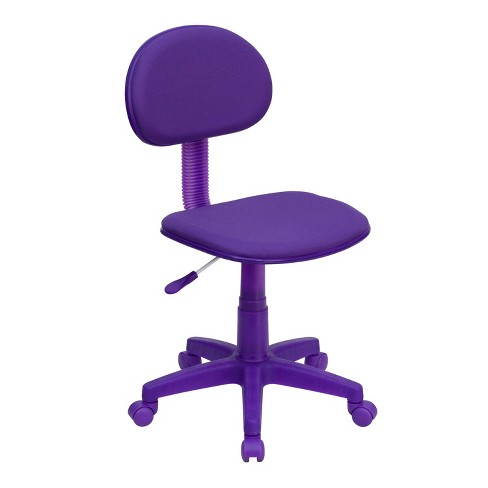 Fabric Ergonomic Swivel Task Chair, Purple Swivel Desk Chair