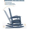 homfan Outdoor Adirondack Rocking Chair, All Weather HDPE Fire Pit Chair with Wide Back, Outdoor Lounger Rocking Fire Pit Chair - 4 of 4