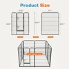TUYOHW 8/16-panel Portable Metal Pet Playpen for Small Puppy/Medium/Large Dogs Animal Pet,Dog Exercise Pen with Door for Outdoor,Garden,Yard - 3 of 4