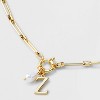 14K Gold Dipped Pearl Charm on Chain Initial Necklace - A New Day Gold - 4 of 4