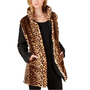 maison Jules Womens Faux Fur Reversible Jacket - 1 of 1