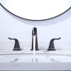 WOWOW 8 in. Widespread Double Handle Bathroom Faucet with Drain Kit - 3 of 4