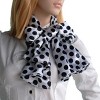 Slickblue Black Spots & White Silk Scarf, Soft, Lightweight Shawl for Women – Elegant, Fashionable, 59x39.3 Inches - 3 of 4
