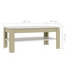 vidaXL Coffee Table Accent End Side Sofa Table for Living Room Engineered Wood - White and Sonoma Oak - 4 of 4
