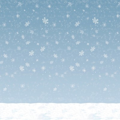 Beistle Insta-Theme Winter Sky Backdrop - 4 ft x 30 ft - Blue