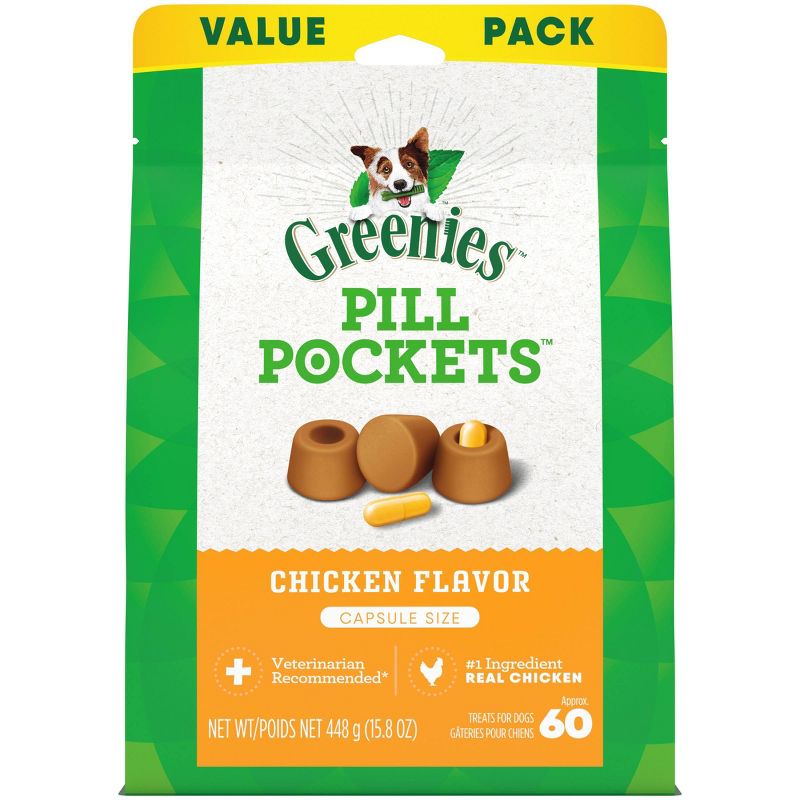 Greenies Capsule Size Pill Pockets Chicken Dental Dog Treats, 1 of 10