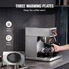 VEVOR 12 Cups Commercial Drip Coffee Maker, Coffee Maker Machine with 3 Glass Carafes and 3 Warmer Plates, Stainless Steel Pour Over Coffee Brewer - 4 of 4