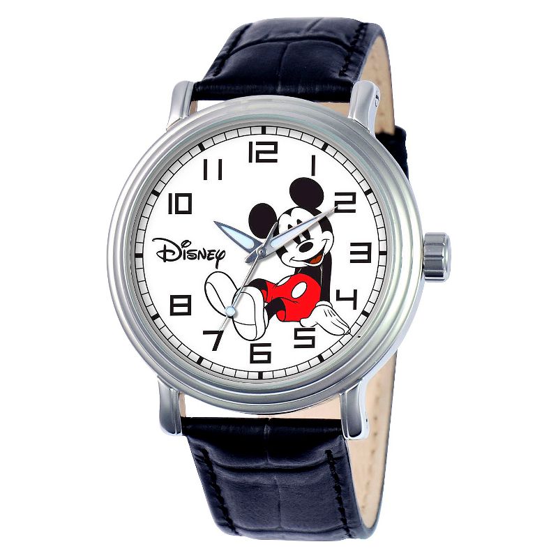 Men&#39;s Disney Mickey Mouse Vintage Watch - Black, 1 of 6