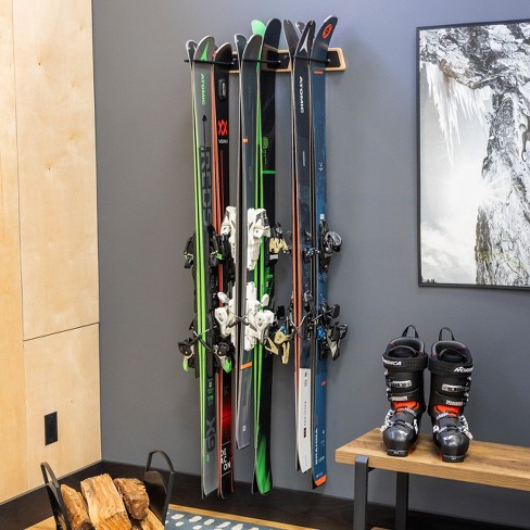 FallLine Parabolic XL Freestanding Ski Rack - Holds 6 Pairs Of Skis