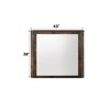 FONTOI Mirror Furniture Round Wall Mirror Modern Framed Design Brings Balanced Style for Living Room Bathroom or Entryway Décor, Walnut, 3"*43"*38" - 3 of 4