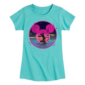 Girls' - Disney - Mickey Sphere Fitted Short Sleeve Graphic T-Shirt - 1 of 4