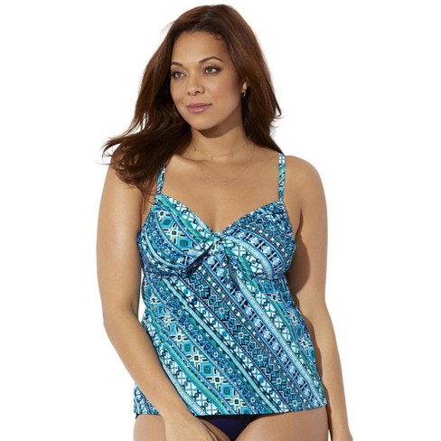 Swimsuits For All Women's Plus Size Belle Halter Underwire Bikini Top :  Target