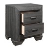 NicBex Nightstand with 2 Drawers,1pc Side Table with Black Cup Pulls  and Brown Finish,23.5 inch Bedside Table for Bedroom,Living Room,Brown/Gray - 4 of 4