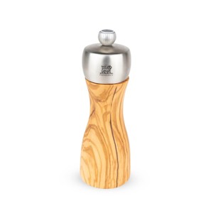 Peugeot | Fidji Salt Mill, Wood/Stainless, Olive Wood, 15 cm - 6 in - 1 of 3