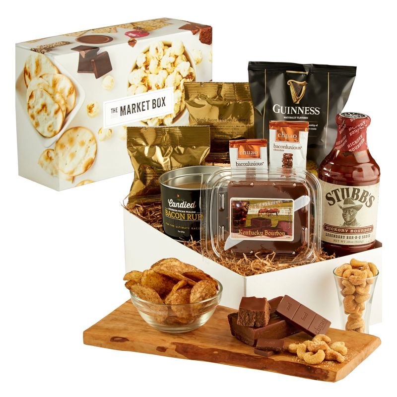 GreatFoods Bacon Bourbon Beer Market Box with Guinness Chips, Beer Nuts and Bacon snacks & More, 4 of 5