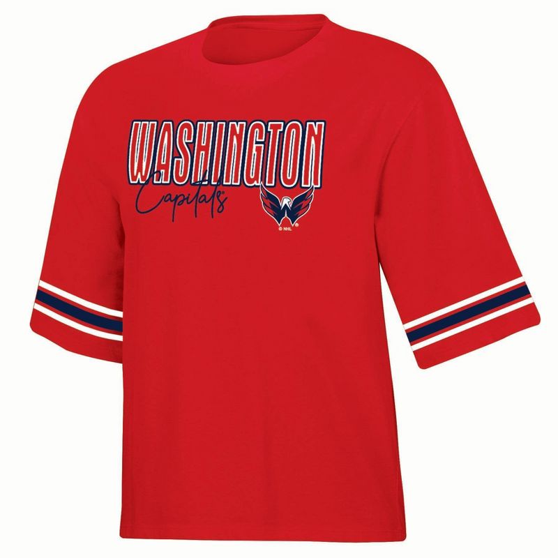 NHL Washington Capitals Women&#39;s Relaxed Fit Fashion T-Shirt, 1 of 4