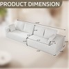 WJSHome 134" Modular Sectional Cloud Couches, Upholstered Deep Seat Boneless Sofa for Living Room - 2 of 4