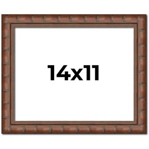 PosterPalooza | 14x11 Modern Bamboo Picture Frame, UV Acrylic, 5 Finishes - 1 of 4